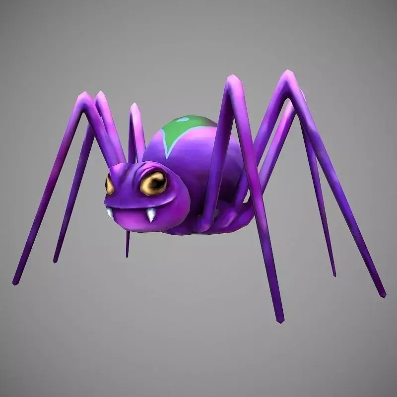 Hand Painted Spider  Low-poly 3D model