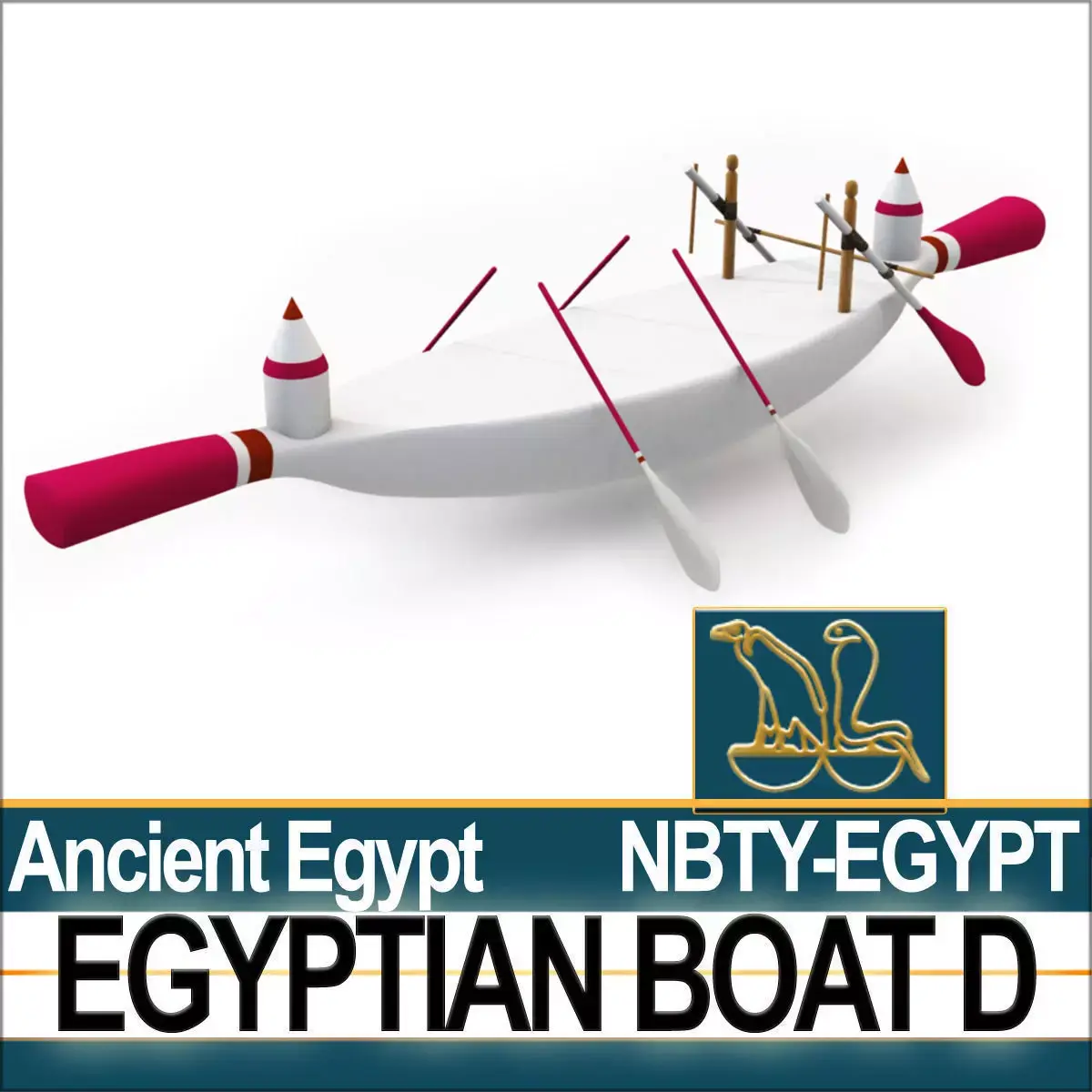 Ancient Egypt Boat D 3D model