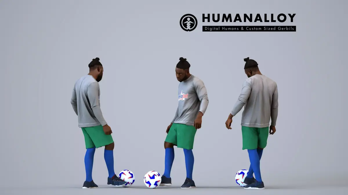 00486Aaron003 - Adult Black man exercising in sportswear for 3D model