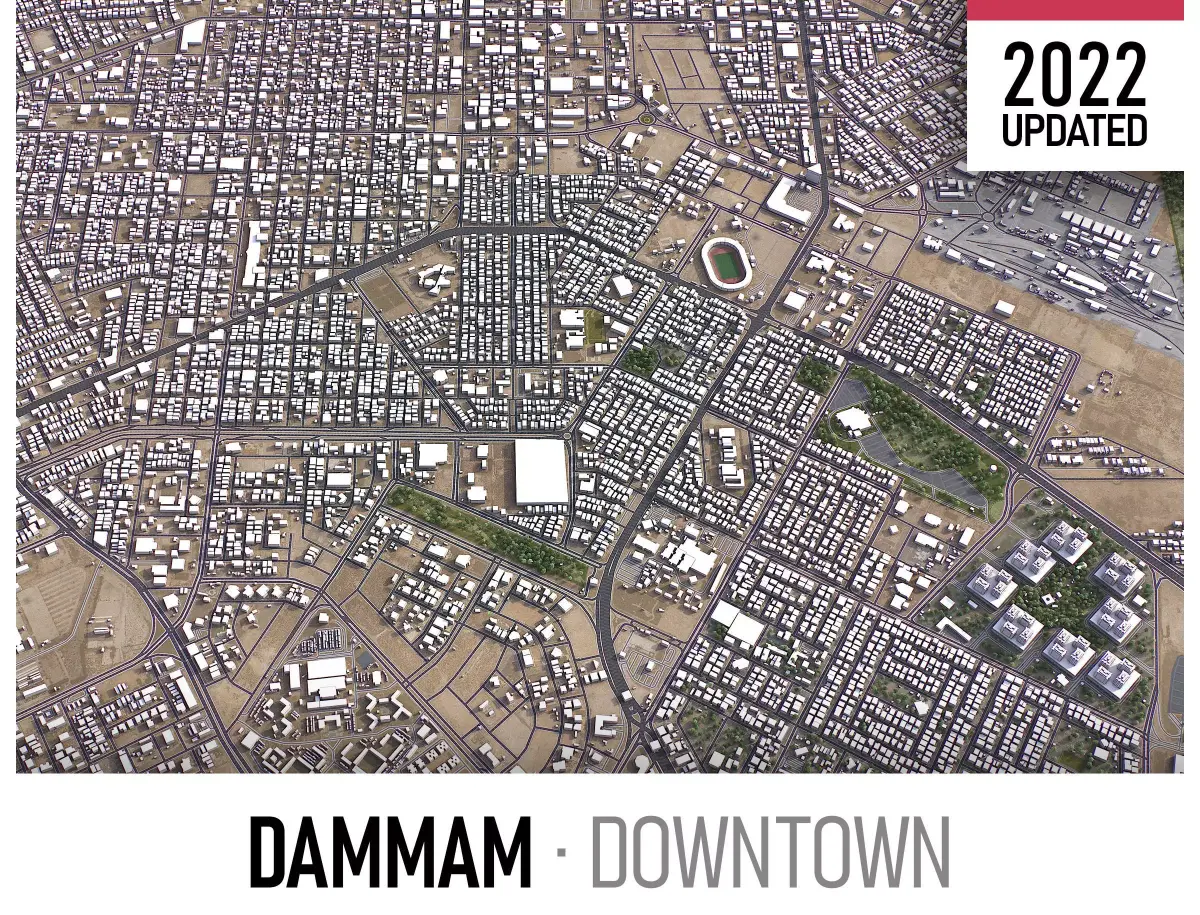 Dammam Low-poly 3D model