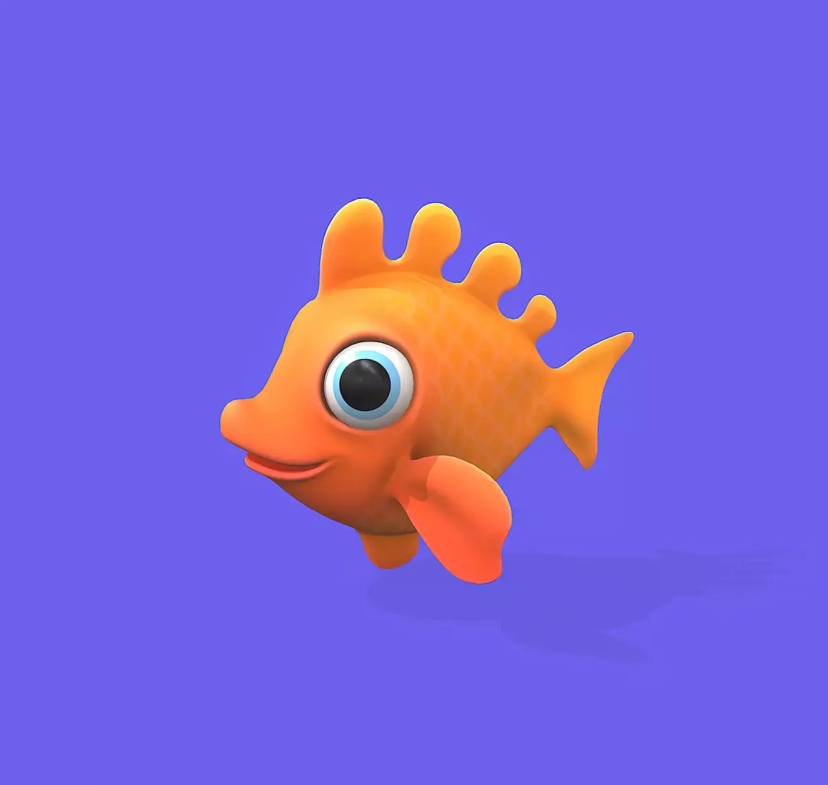 Cartoon fish Low-poly 3D model get