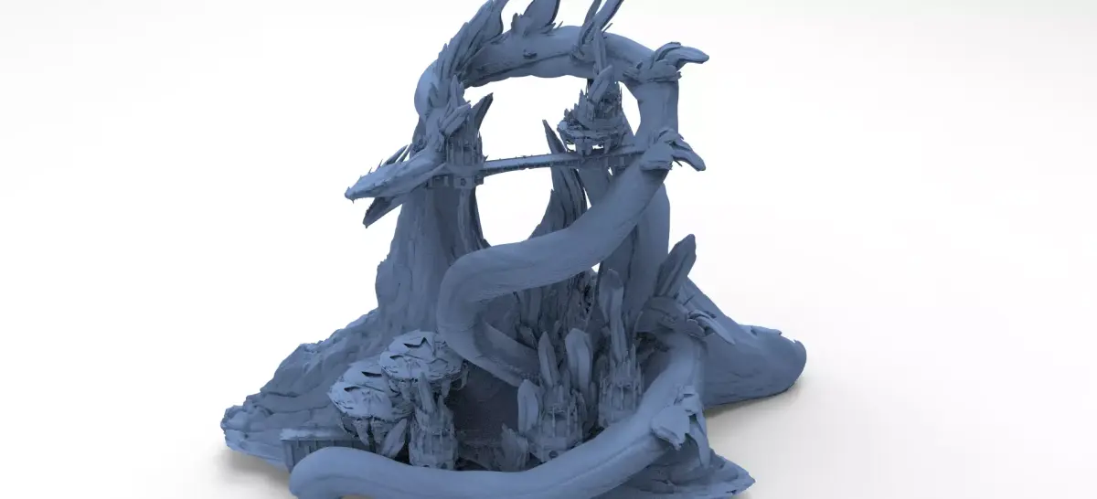Crystal Snake mountain City 3D model