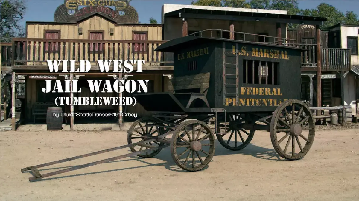 WILD WEST JAIL WAGON 3D model