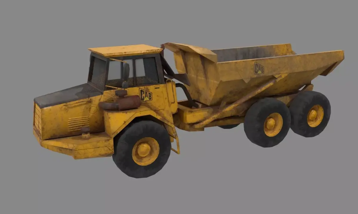 Dump truck low poly Low-poly 3D model