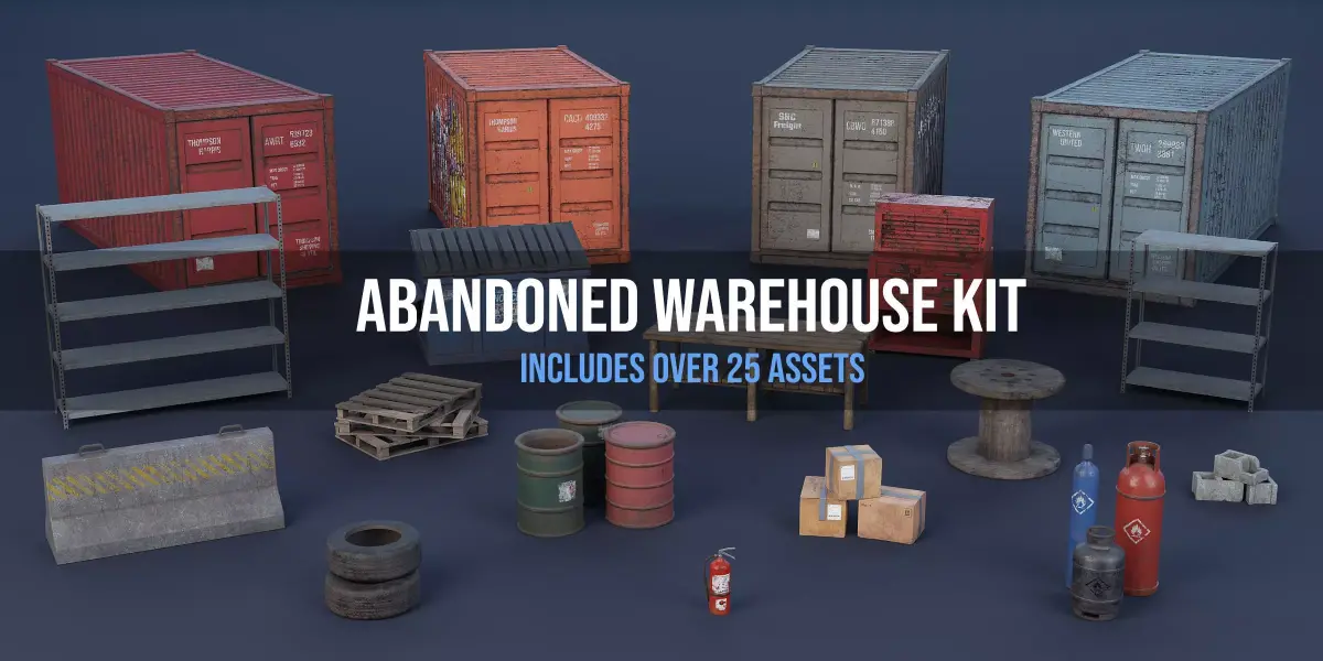 Abandoned Warehouse and Factory Kit 3D model