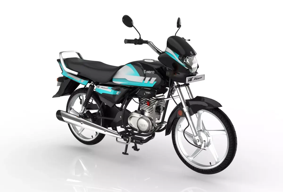 Hero Deluxe Motorcycle 3d Model - Blender and Maya Low-poly 3D model