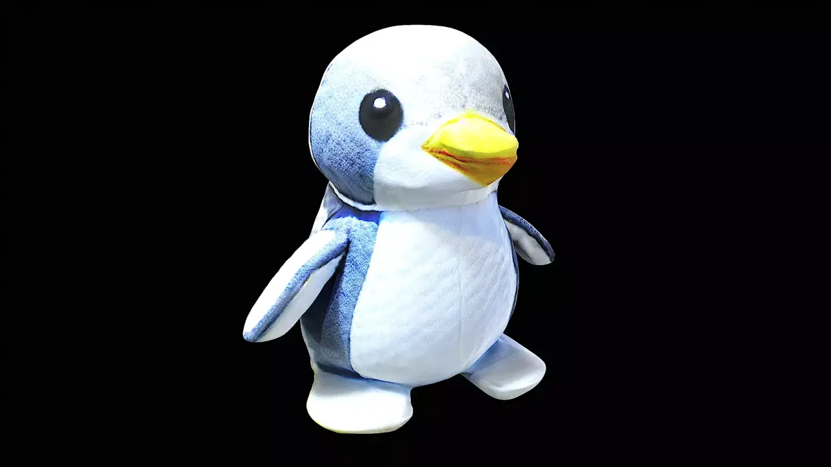 little penguin cute plushie 3D model