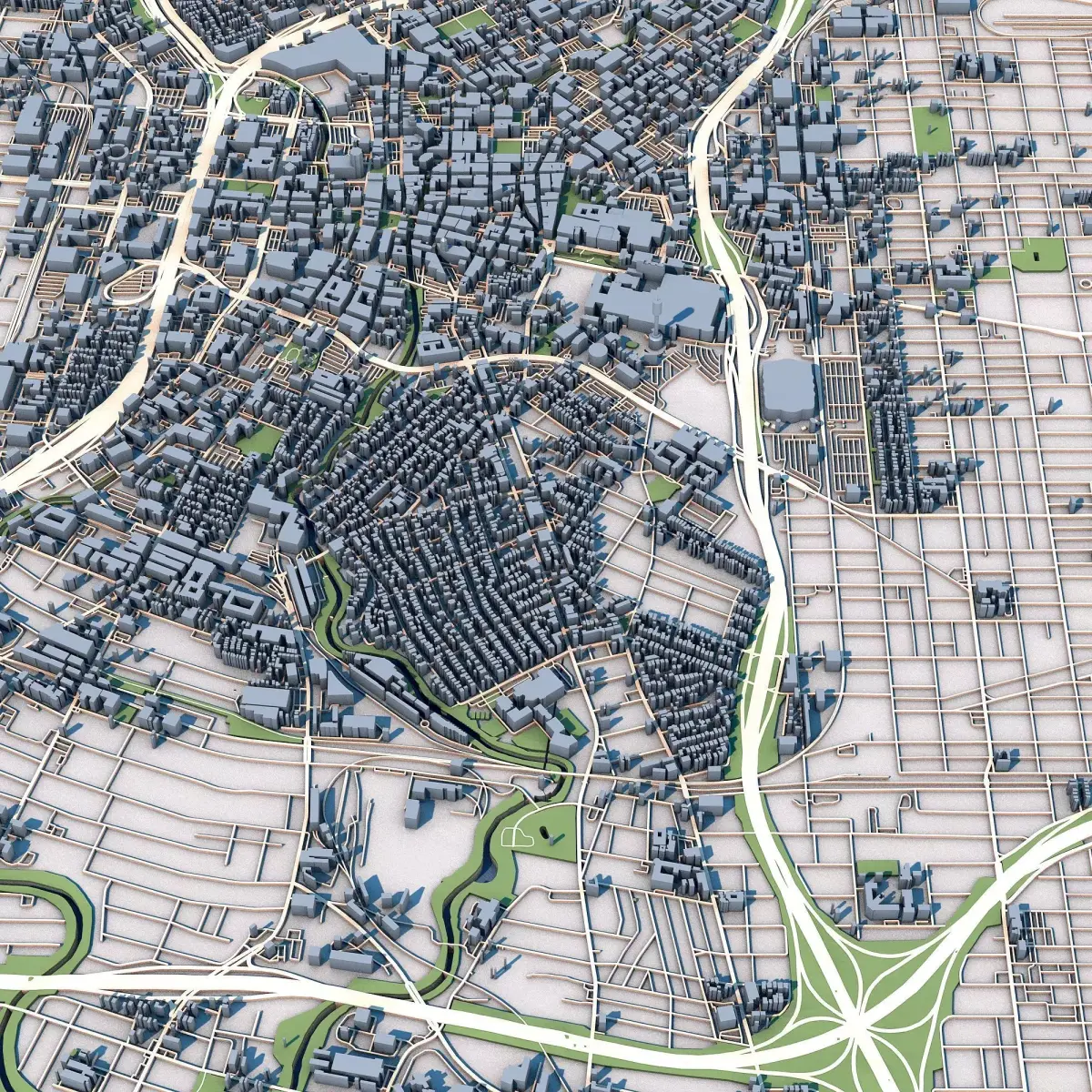 Part of San Antonio Bexar County Texas United States  3D model