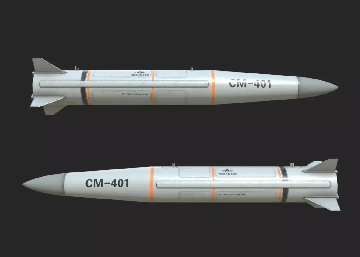 CM401 CM-401 Anti-ship Missile Weapon System Ballistic Missile Low-poly 3D model