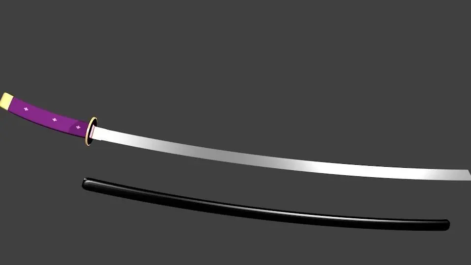 muramasa demon sword Low-poly 3D model
