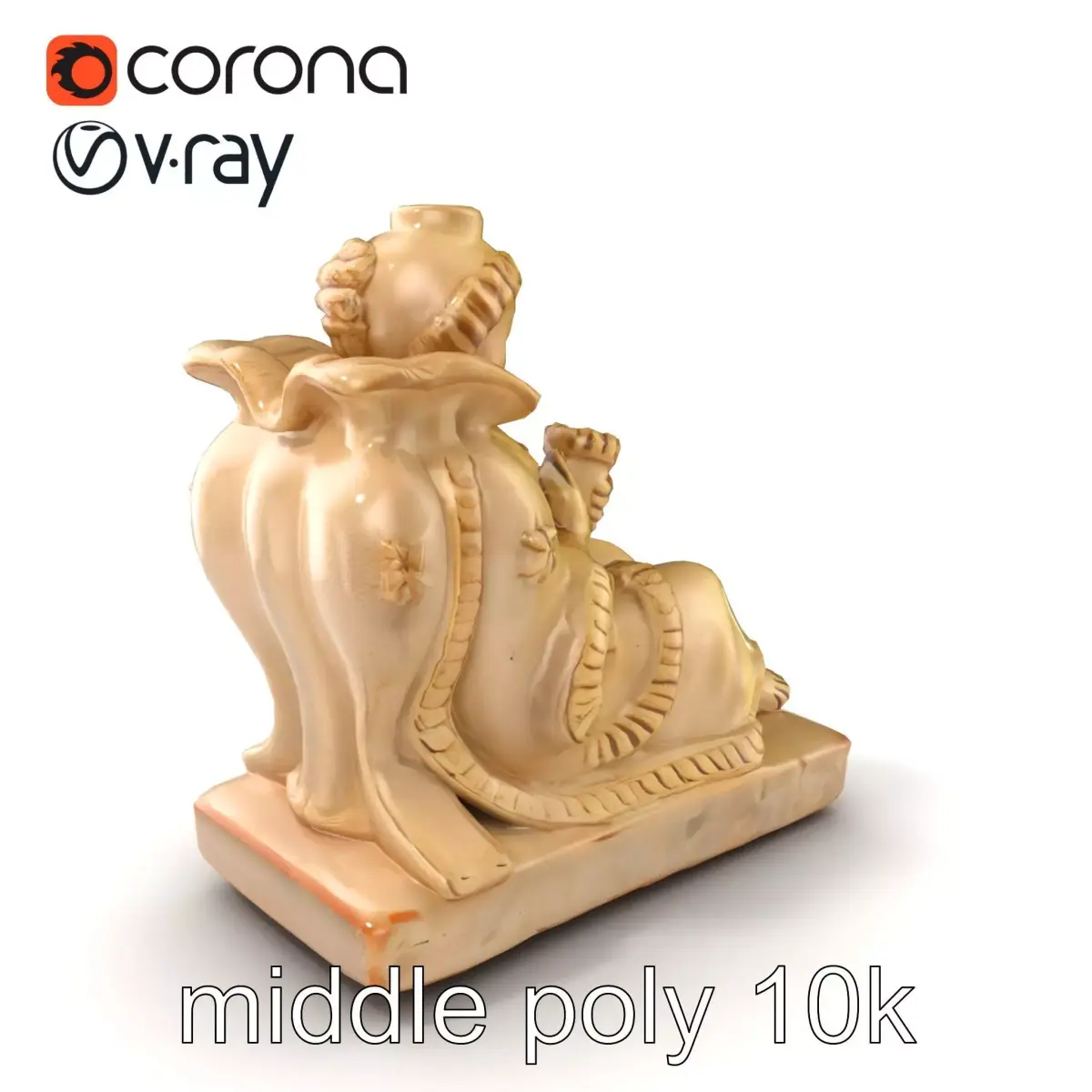 Ancient Statuette Sculpture Art Model Pack Low-poly 3D model
