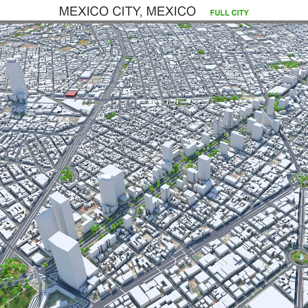 Mexico City 3D model purchase