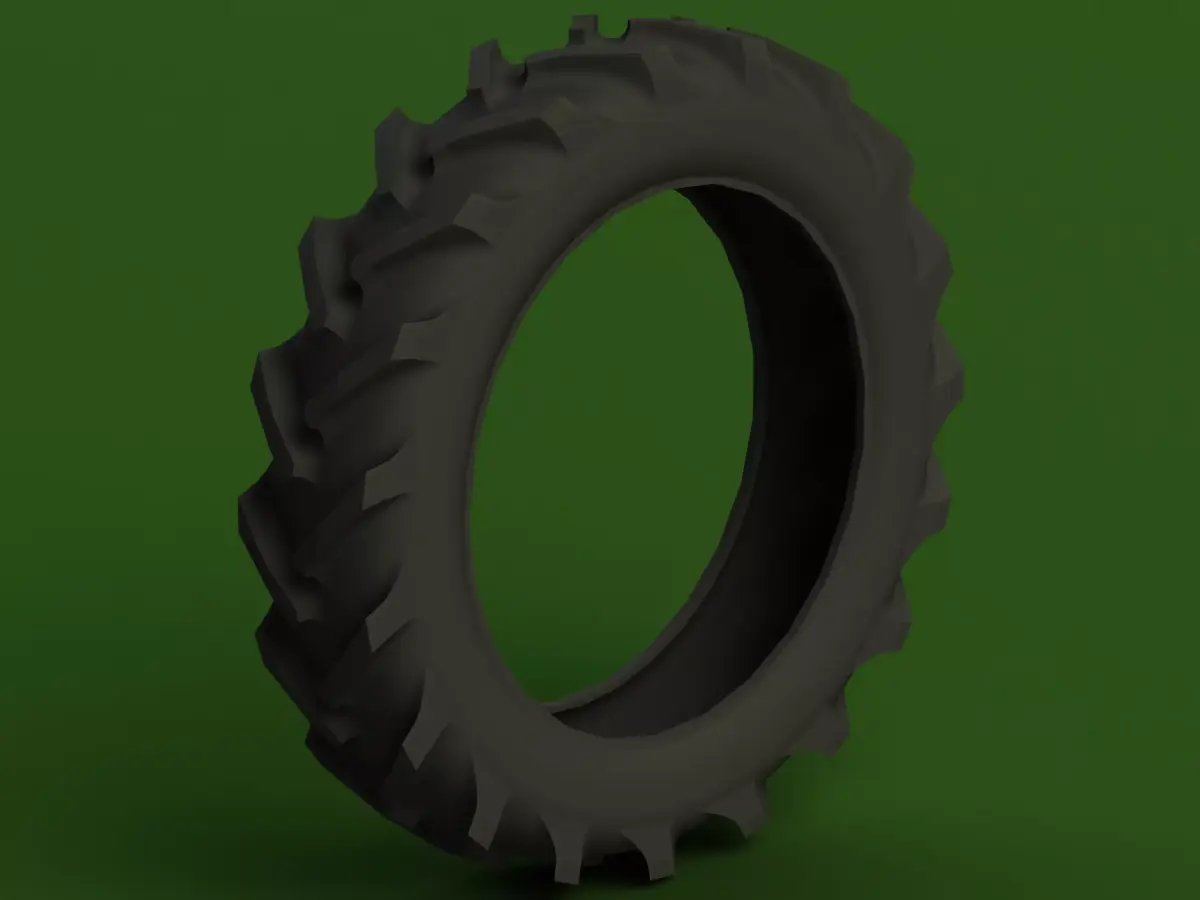 Field Road Rear Tractor Tires 3D model