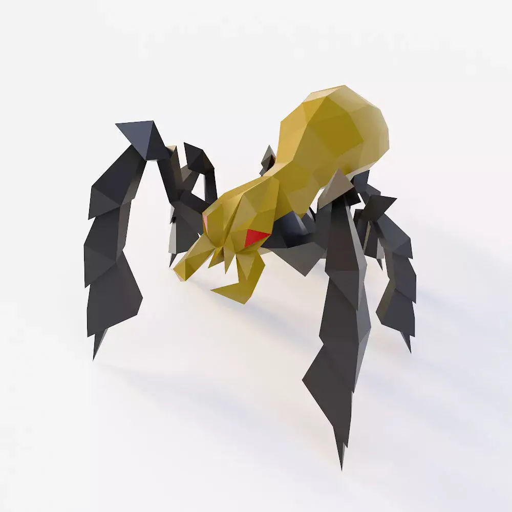  soldier Spider low poly 3d model  Low-poly 3D model