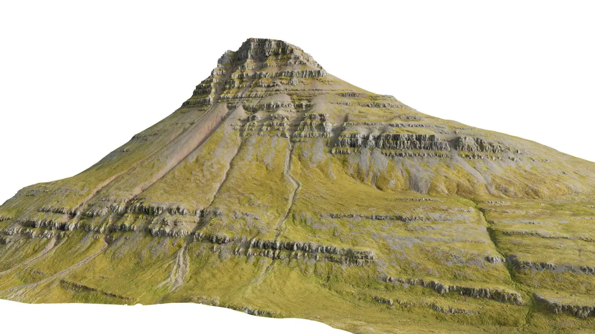 Massive Icelandic Mountain - 3D PBR Model 3D model