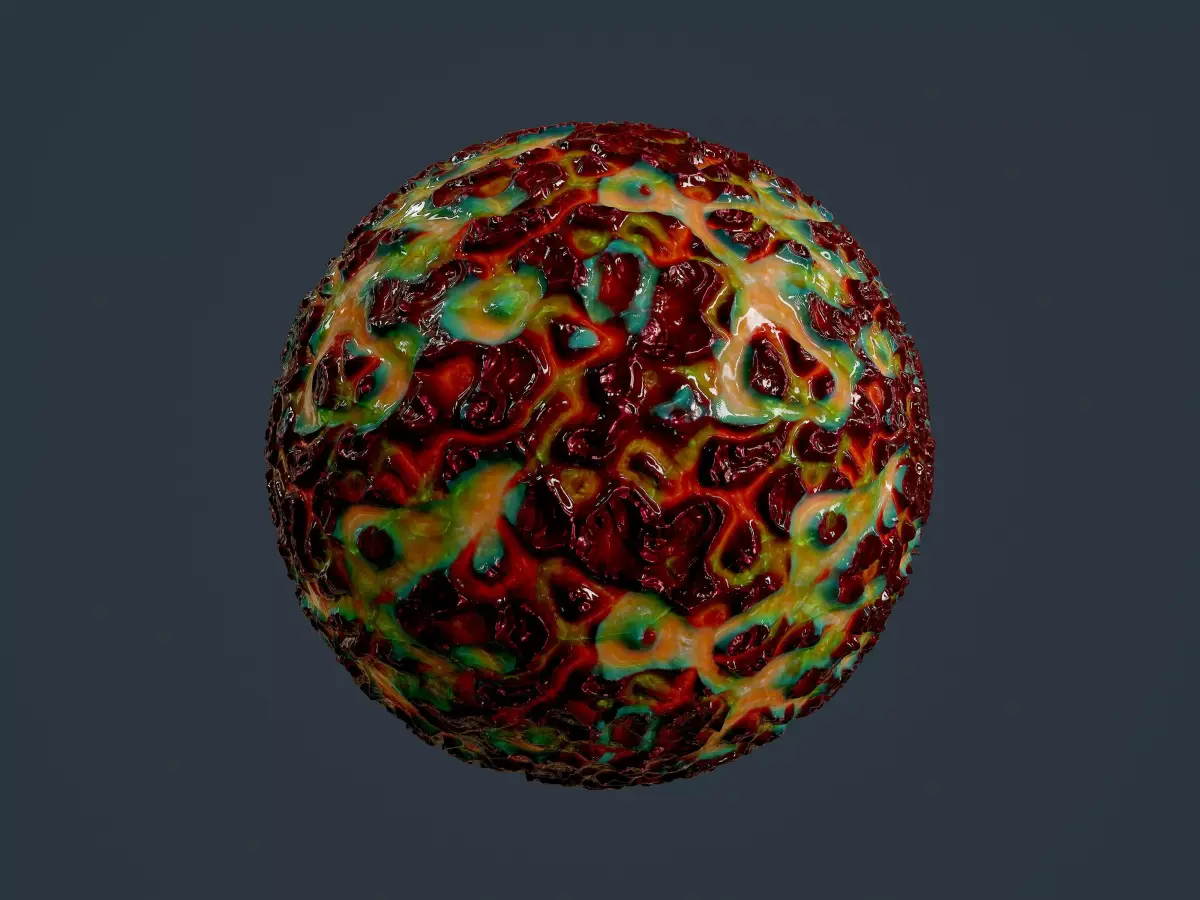 Sci-fi Alien Creature Environment Seamless PBR Texture 15 Texture