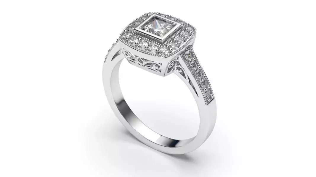 solitaire with ring sizes  8 part S80 3D print model