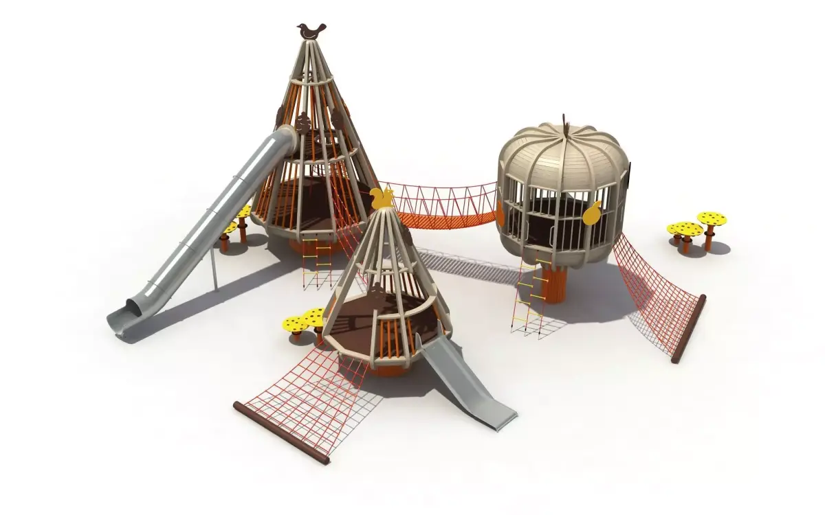 Kids outdoor commercial play structure 3D model 3D model 21