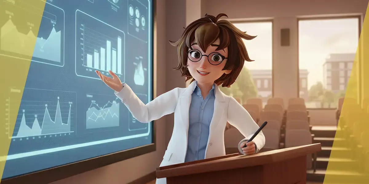 Stylized Cartoon Female Scientist or Teacher or Doctor Rigged Free 3D model