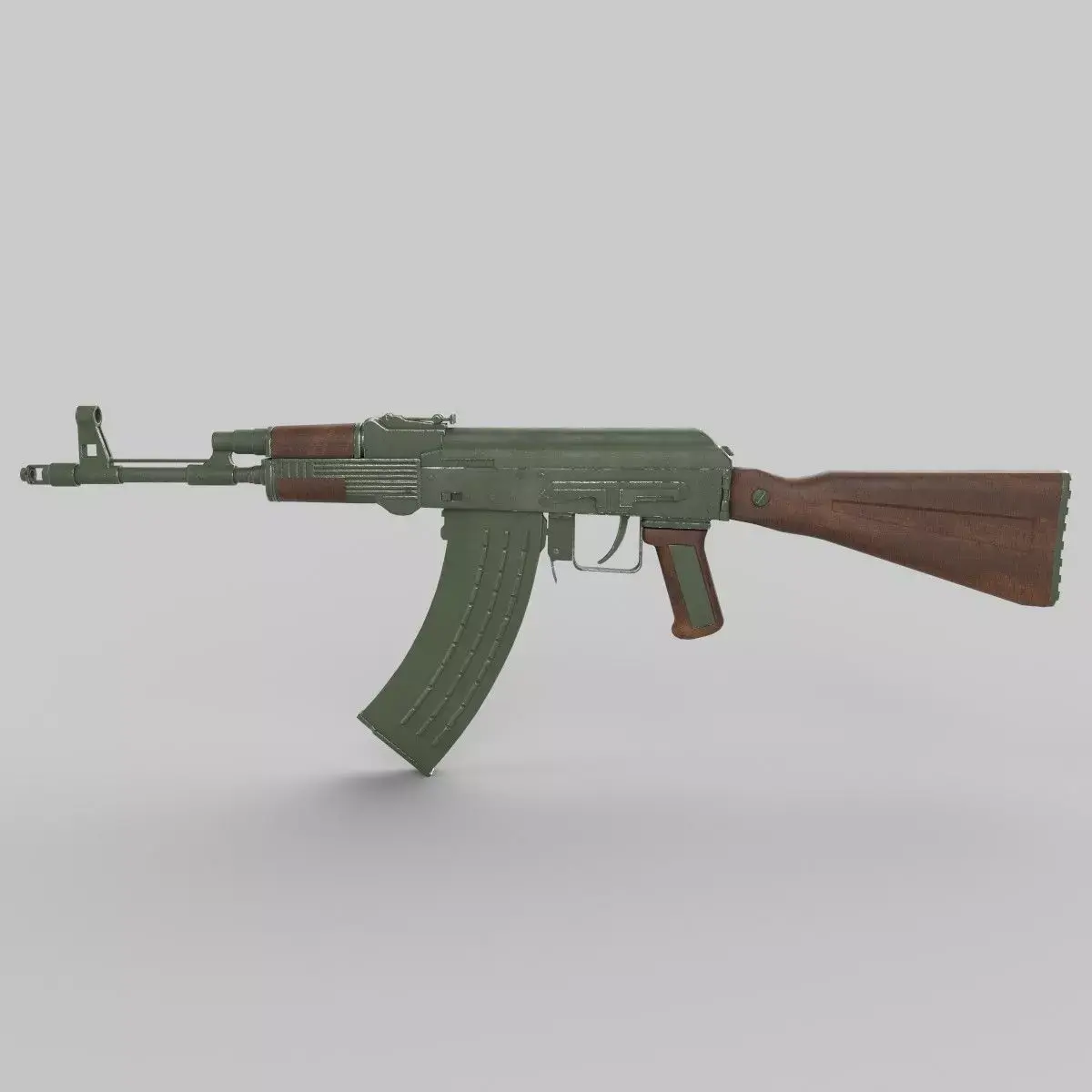 AK 47 Low-poly 3D model 7