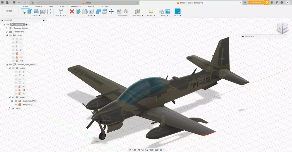 A-29 Super Tucano Low-poly 3D model