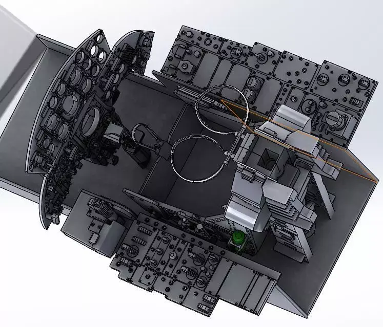 F104 Starfighter internal cockpit Stl files only 3D print model