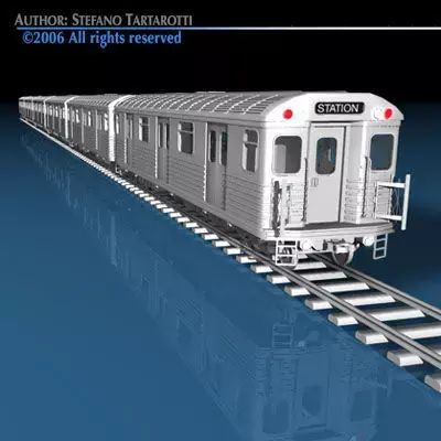 Subway train 3D model get