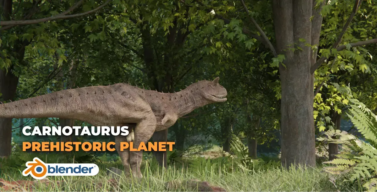 Monster Carnotaurus - Prehistoric Dinosaur Low-poly 3D model
