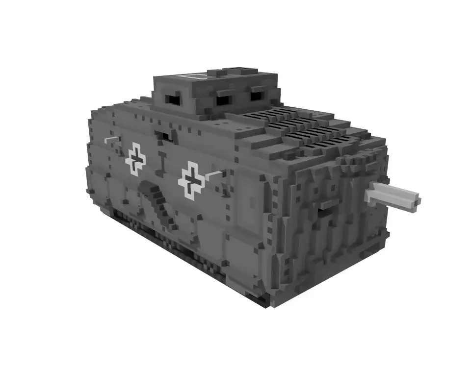 WW1 tank pack and The great Martian war themed vehicles 3D model