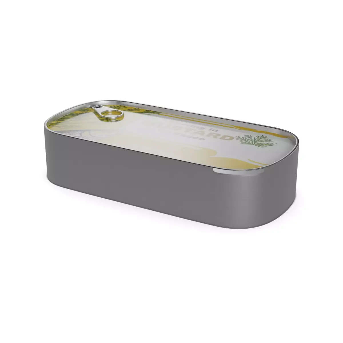Herrings and herring products Herring in Mustard Dill Sauce Low-poly 3D model