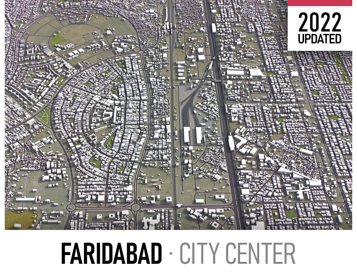 Faridabad Low-poly 3D model