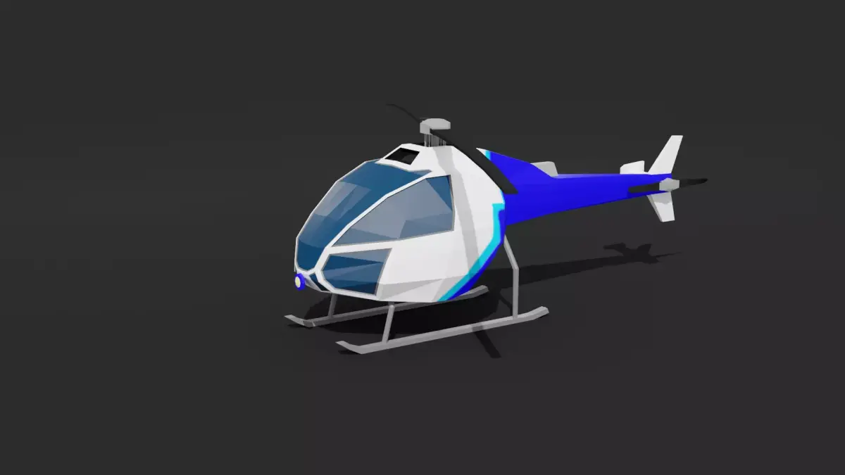 Low-poly Helicopter Low-poly 3D model
