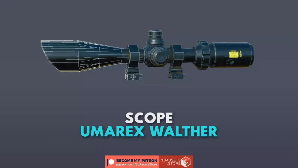 Weapon - Scope - 11 - UmarexWalther Low-poly 3D model