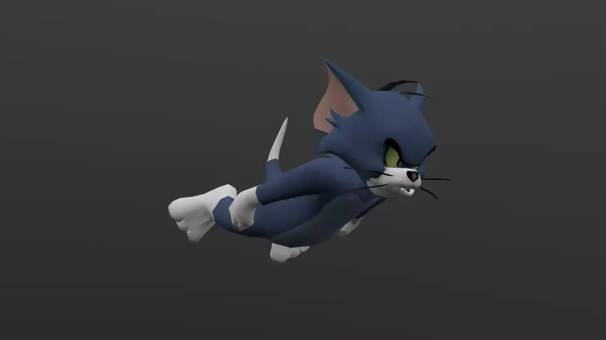 TOMC-006 Tom Cat Flying In place Low-poly 3D model
