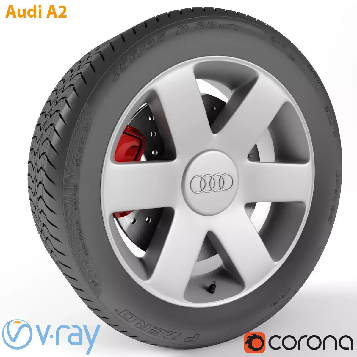 Audi A2 Wheel 3D model