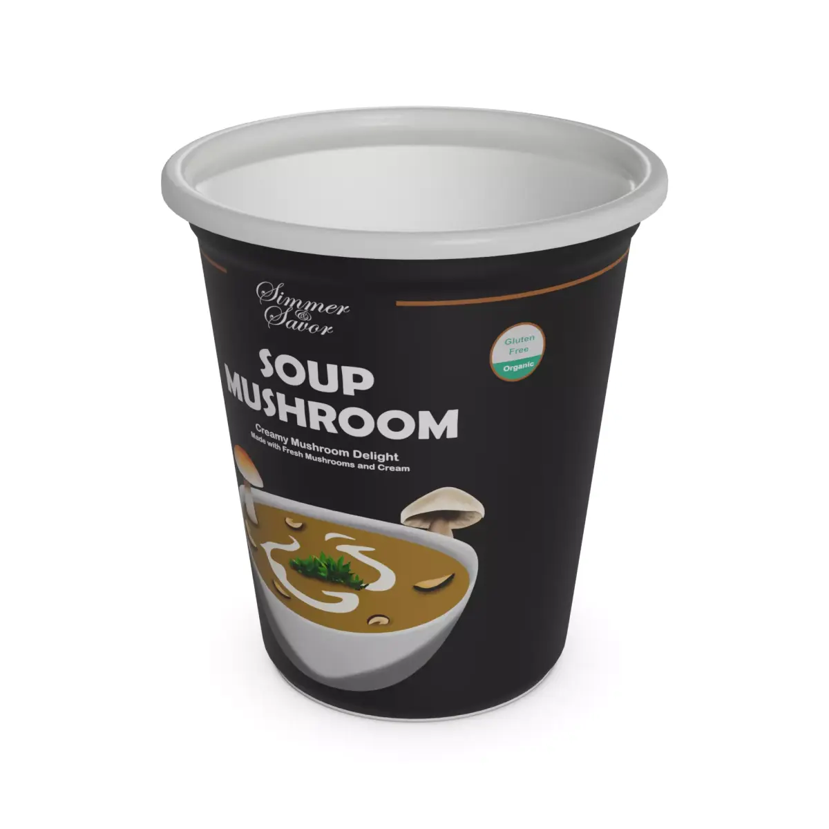 Soups and broths Mushroom Soup Low-poly 3D model