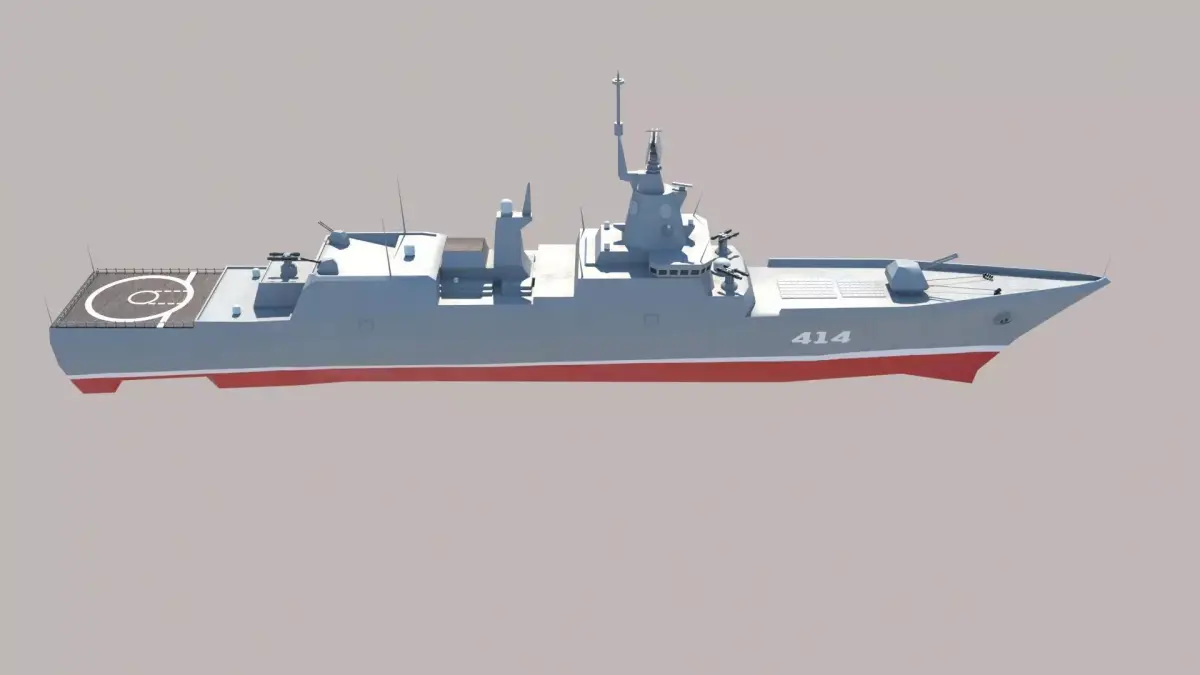 Admiral Gorshkov Class Frigate Ship Low-poly 3D model
