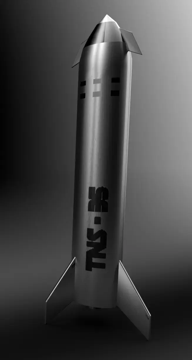Starship with the textures 3D model