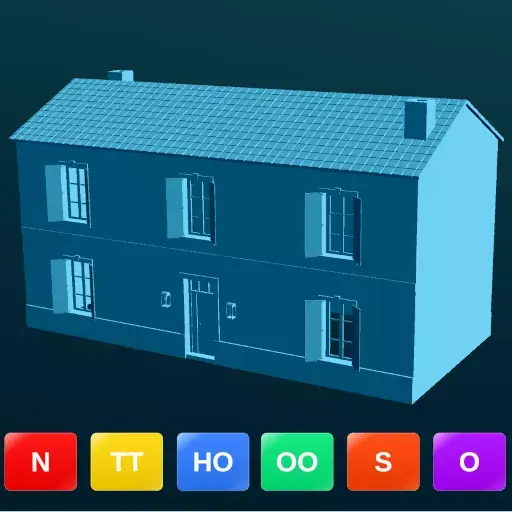 Long  Village House in scales HO TT N O OO S 1 64 1 48 3D print model