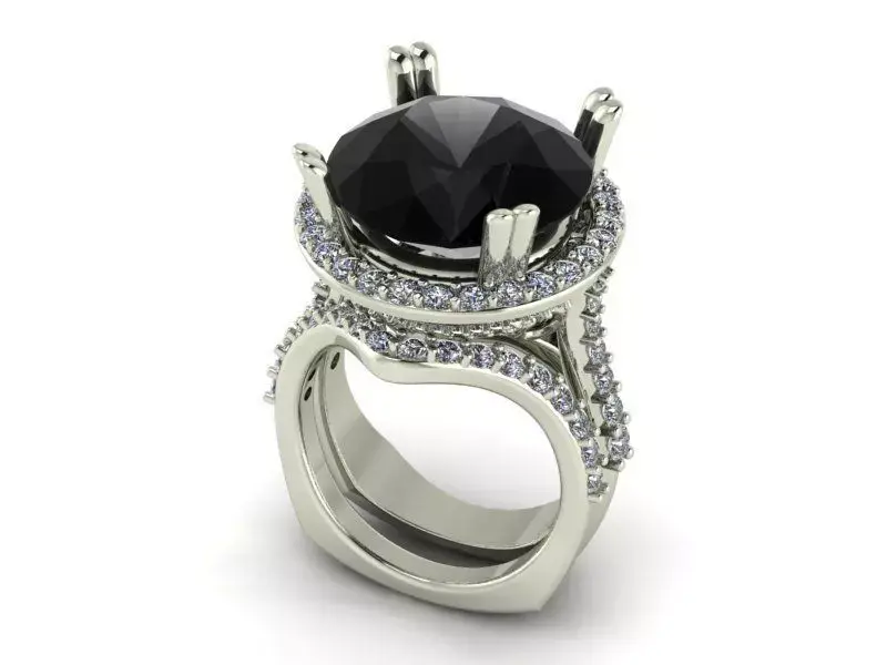 Black Diamond Two Part Ring 279 3D print model