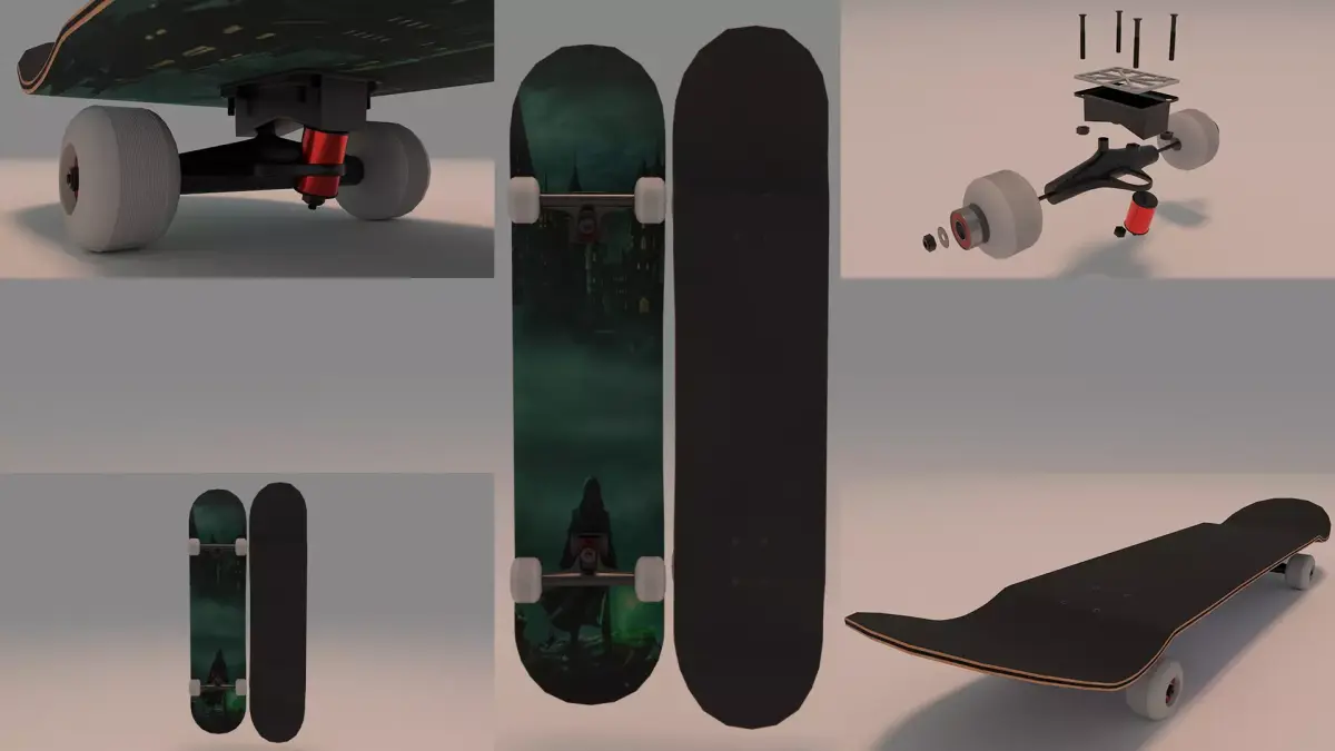 Harry Potter Hogwarts Castle Skateboard 3D model
