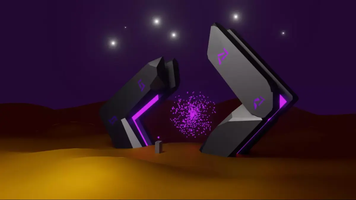 Temple of Portal Low-poly 3D model