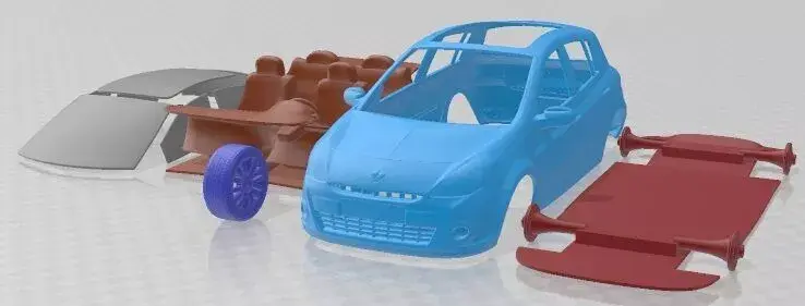 Renault Clio 5 Doors 2010 Printable Car  3D print model
