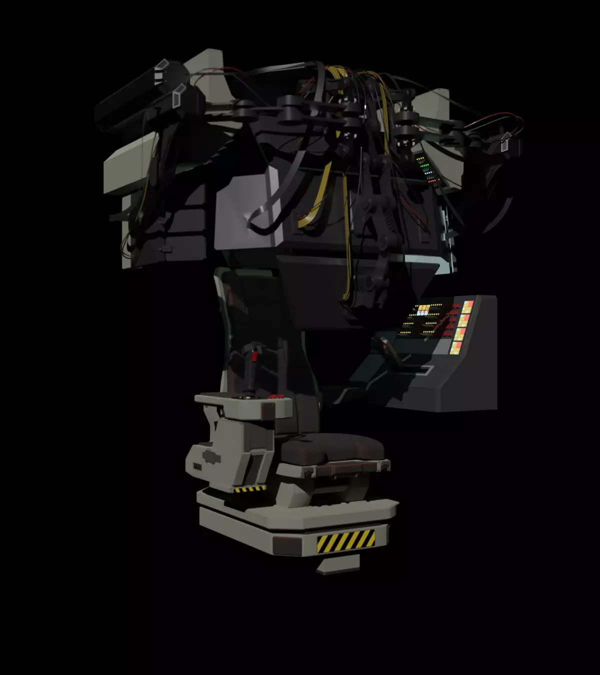 Sci-Fi Pilot-Command Chair 3D model