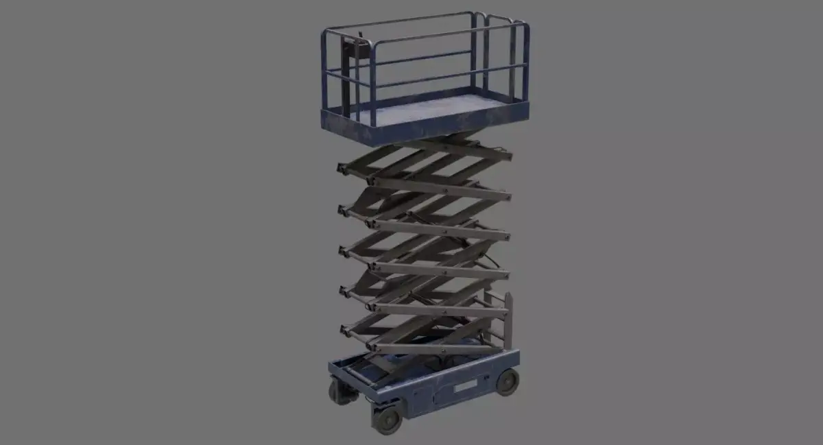 Scissor Lift 1B Low-poly 3D model