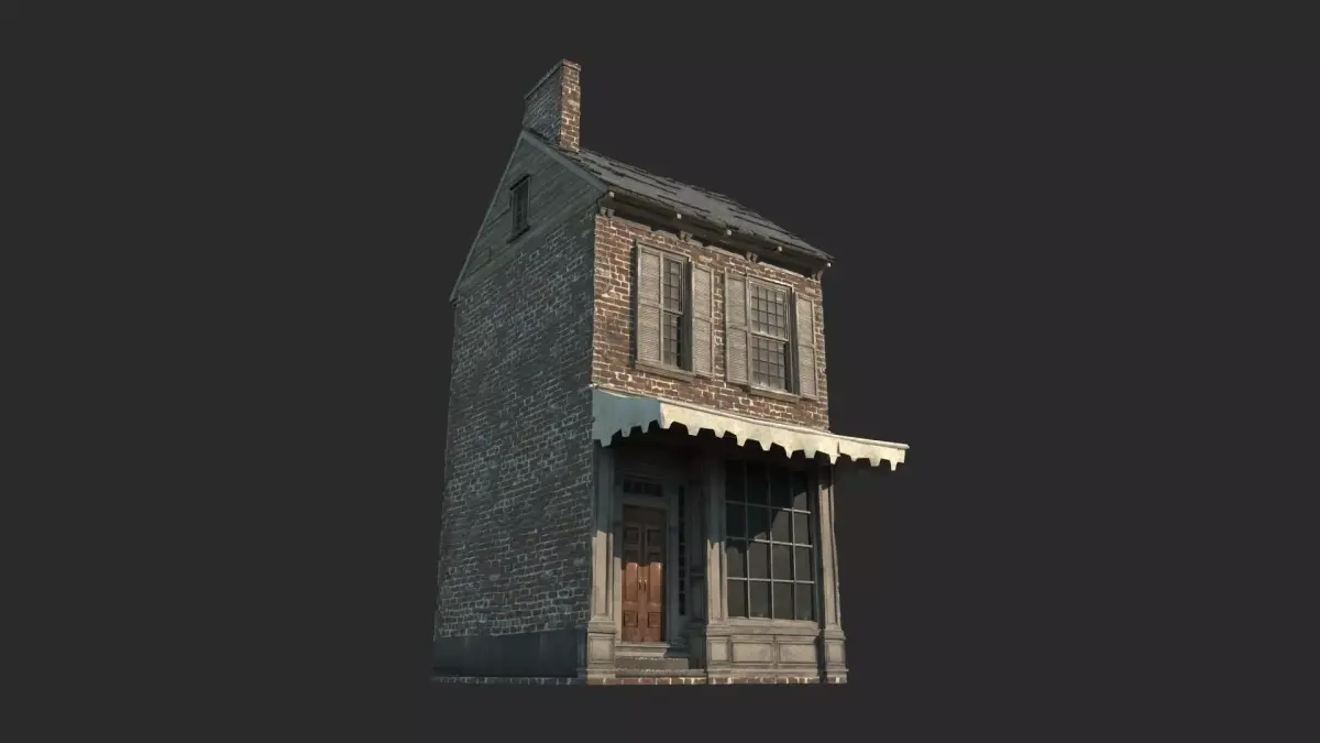 18th century urban residential buildings 3D model