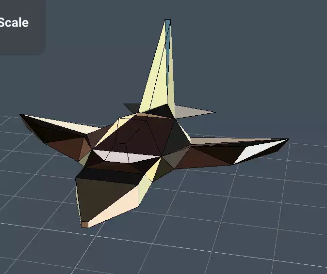 Avion metalizado 3D model