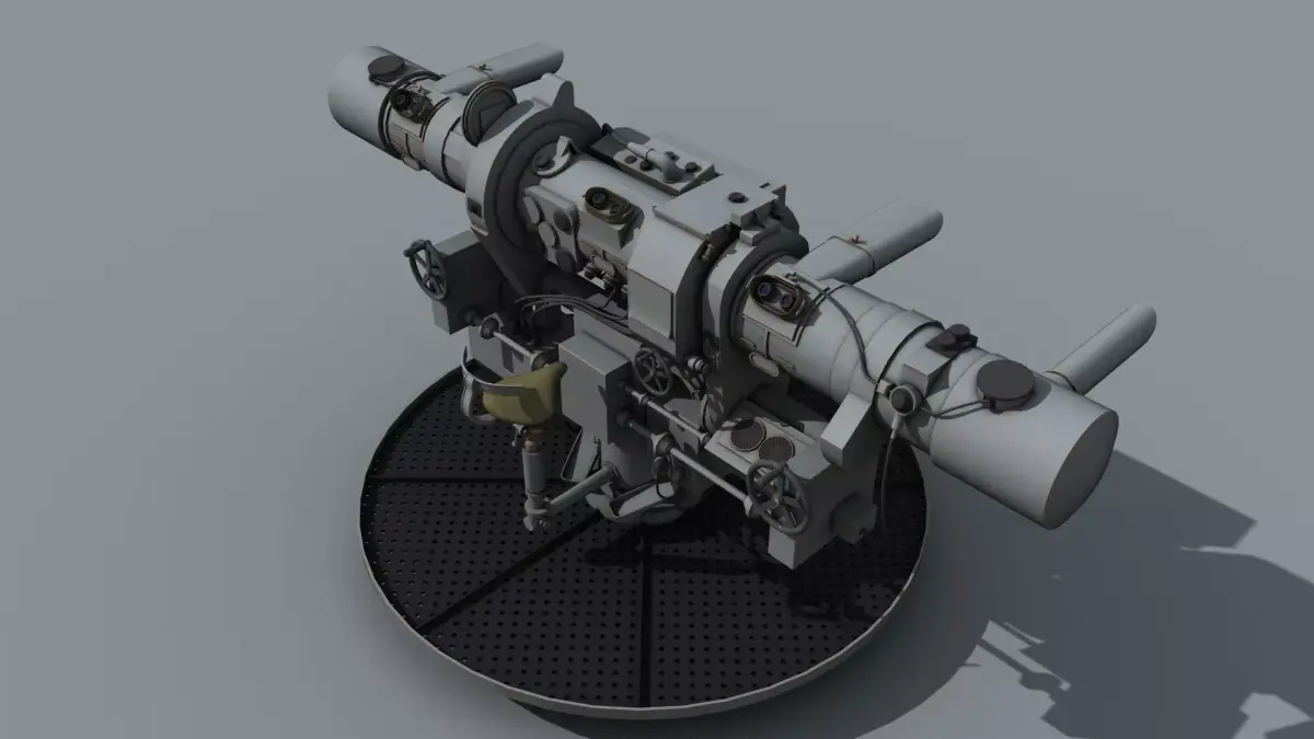 Battleship Bismarck 3m Night Artillery Rangefinder Free 3D model