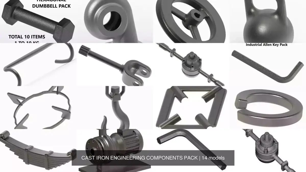 CAST IRON ENGINEERING COMPONENTS PACK