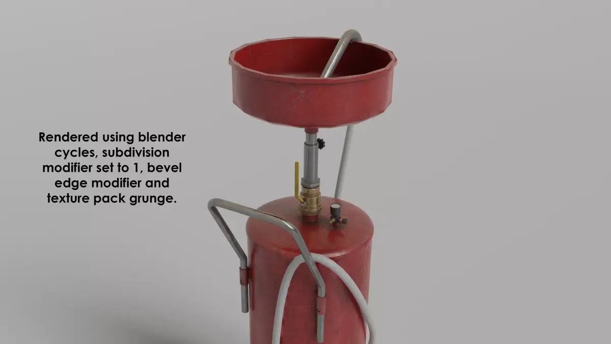garage - waste oil collector Low-poly 3D model